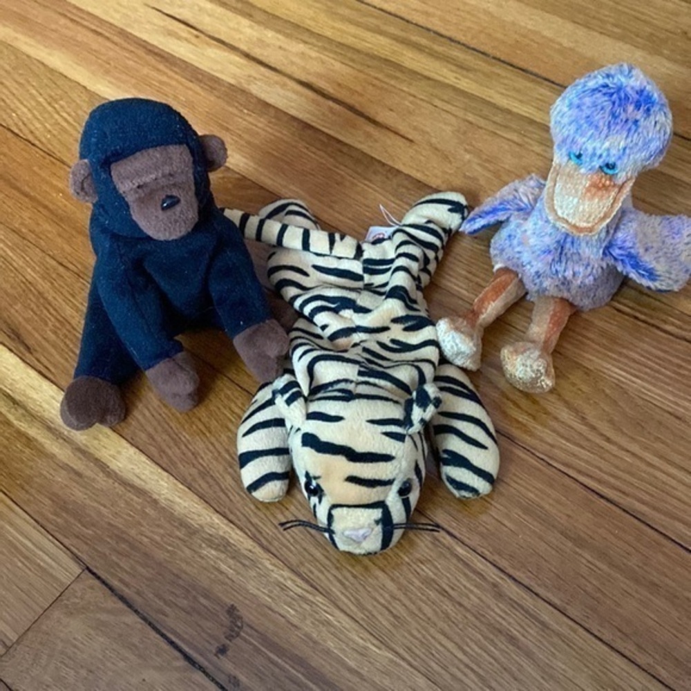 Beanie babie bundle congo stripes and dinky EUC bundle and save!